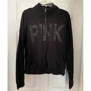 PINK (Victoria’s secret) black 1/4 zip-up